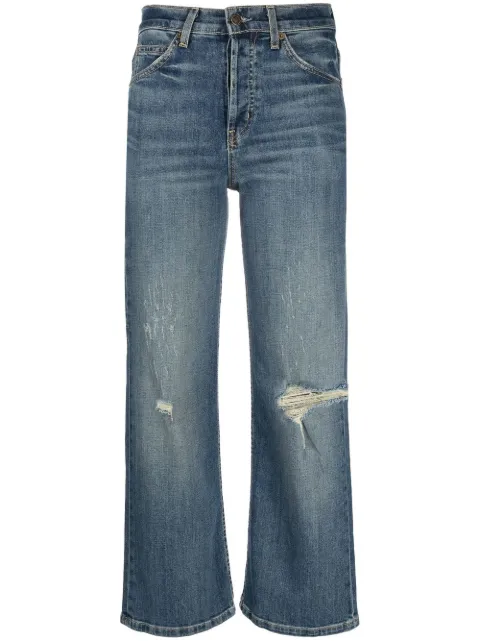 Nili Lotan distressed cropped flared jeans Blue 11690W45