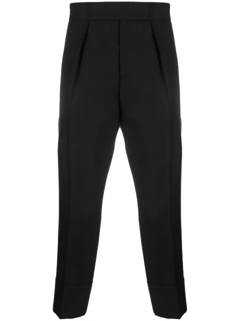 SAPIO pleated cropped trousers Black N8GABARDINE