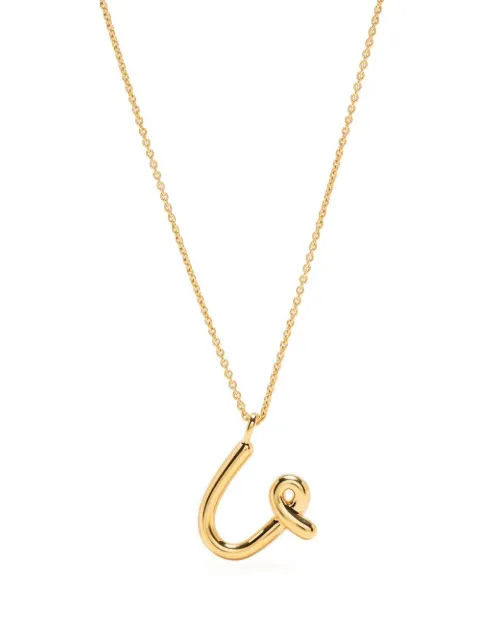 Missoma Curly Molten initial pendant necklace Gold INLGN2NSU