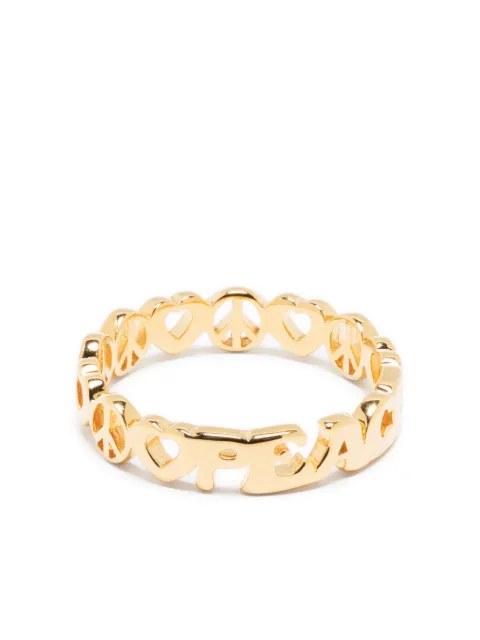 Missoma sterling silver Spread the Peace ring Gold MSGGR3NS