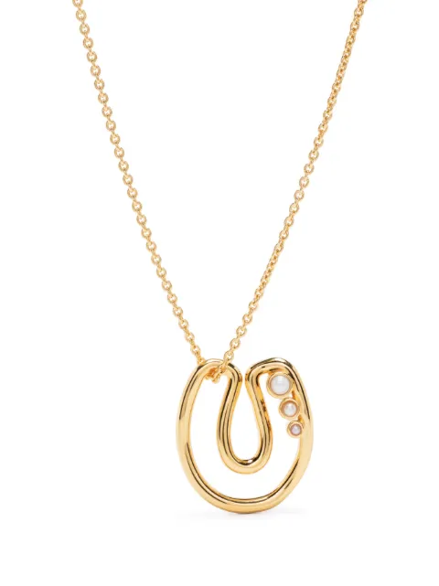 Missoma U-letter pendant chain-link necklace Gold INLGN1WPU