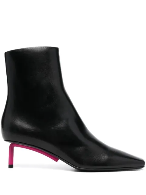 Off-White square-toe ankle boots Black OWID015F22LEA0011032