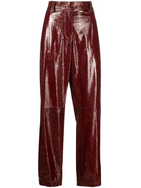 Missoni high-shine finish trousers Red DS22WI11BL007B