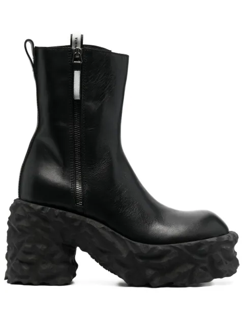 Premiata 110mm zip-up chunky leather boots Black M6309GAUCHO