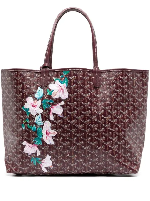 Goyard Pre-Owned pre-owned customised floral St. Louis tote Purple DPCR0621GOYTOTE3