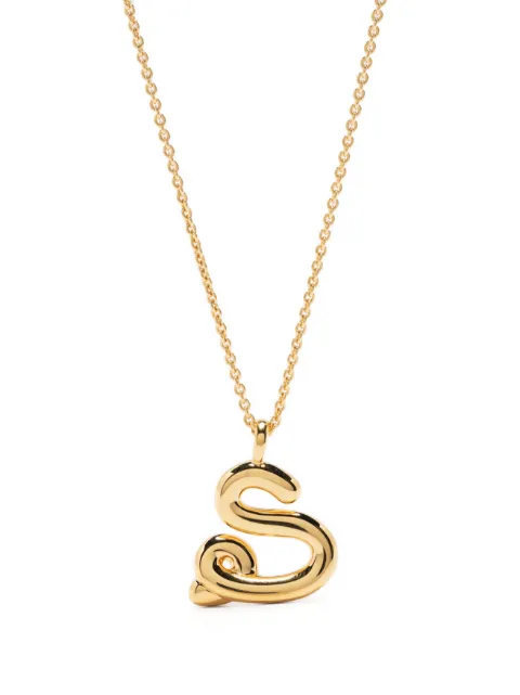 Missoma S-letter pendant chain-link necklace Gold INLGN2NSS