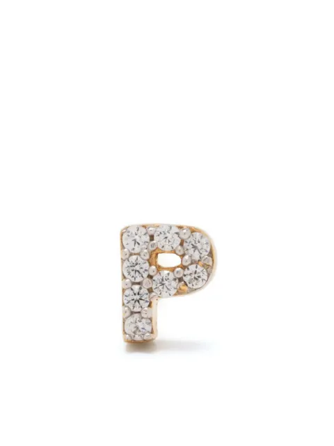 Missoma Initial single stud earring Gold INLGE1CZP