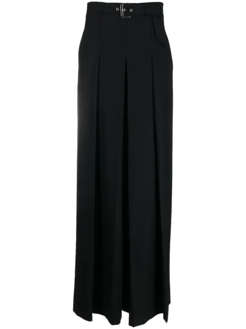 Alberta Ferretti belted-waist wide-leg trousers Black A03145123