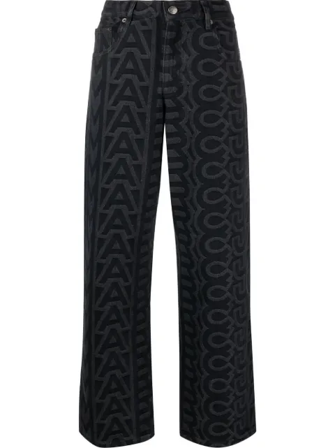 Marc Jacobs The Monogram denim straight-leg jeans Black D410C14RE22001
