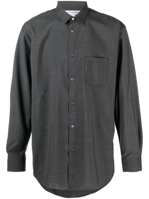 Comme Des Garçons Shirt chest patch-pocket shirt Grey FZB302