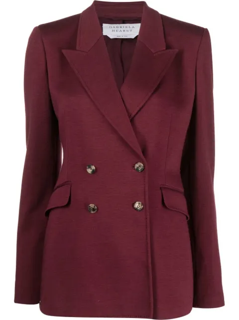 Gabriela Hearst double-breasted wool-blend blazer Red 1225122W054