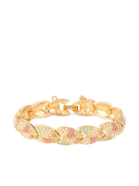 Susan Caplan Vintage 1990s D'Orlan crystal-embellished bracelet Gold BL009167