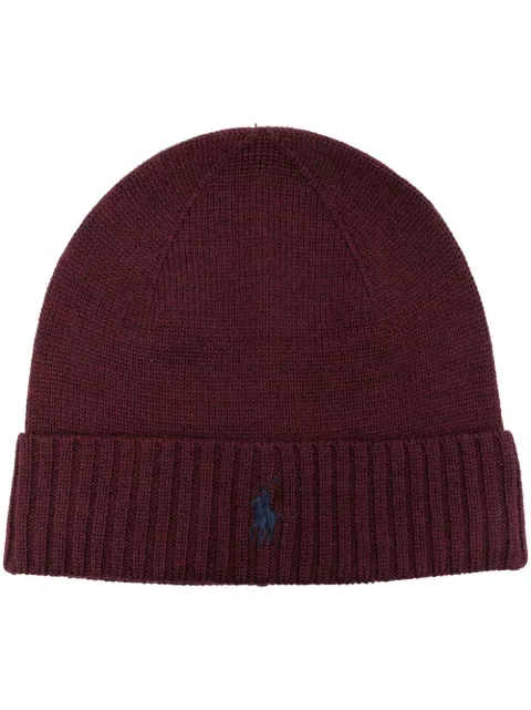 Polo Ralph Lauren embroidered logo beanie Red 710886137006