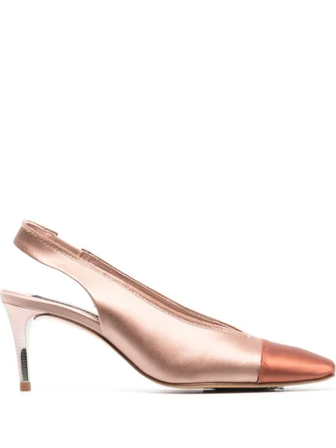 Pedro Garcia metallic slingback pumps Pink ISAURA