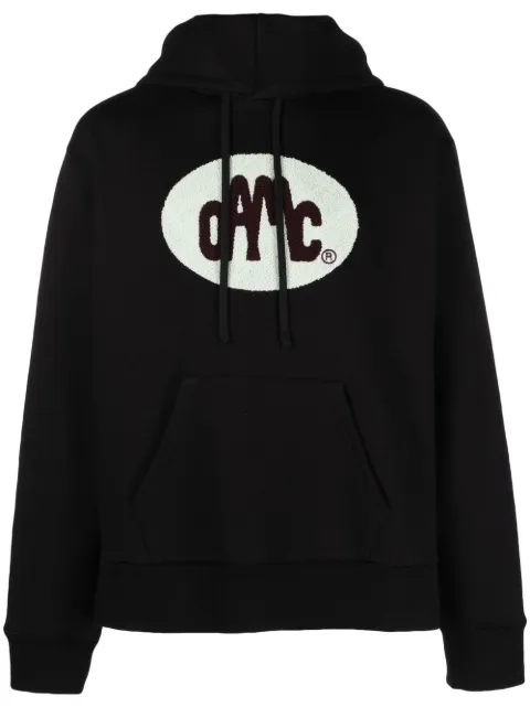 OAMC logo-patch pullover hoodie Black 22A28OAJ12COT00778