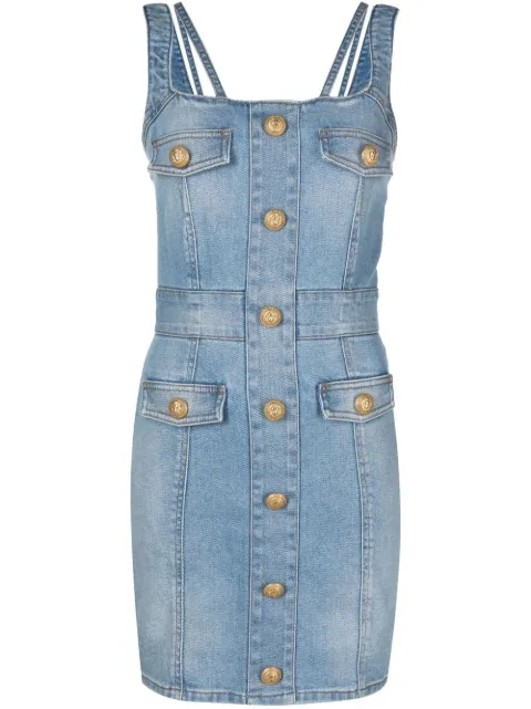 Balmain sleeveless denim dress Blue AF1R2127DC99