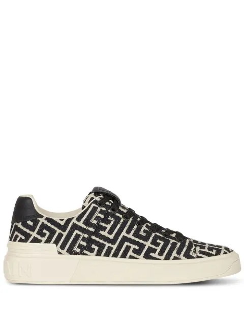 Balmain B-Court Monogram-jacquard sneakers White DN1VI690TJCM