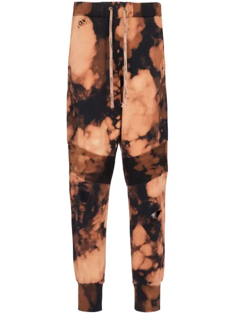 Balmain tie-dye print track pants Brown AH1OB215BC09