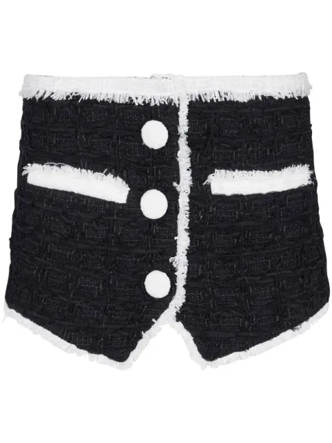 Balmain tweed mini skirt Black AF1LA050XC09
