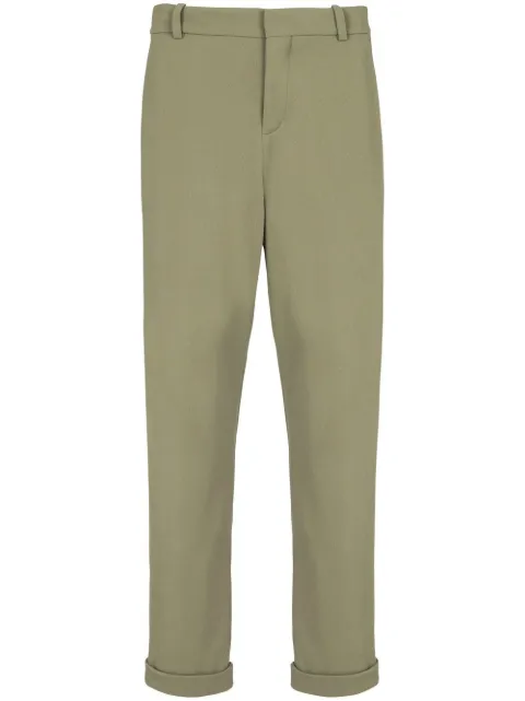 Balmain straight-leg cut chino trousers Green AH1PO010JE94