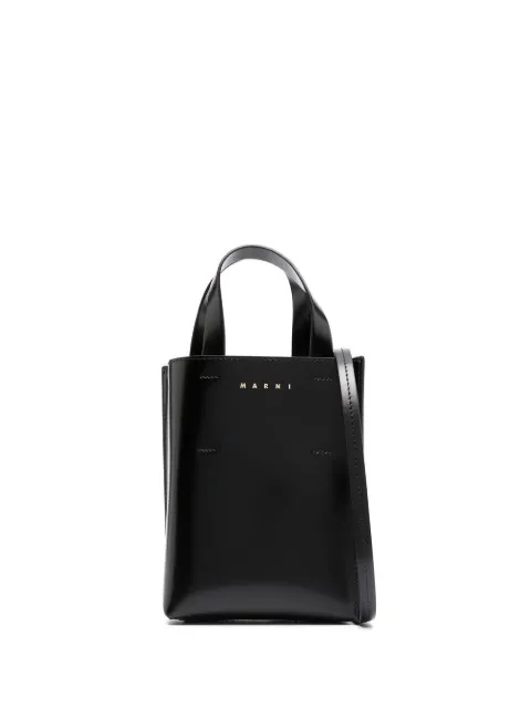 Marni Museo nano bag in leather Black SHMP0050Y0LV639