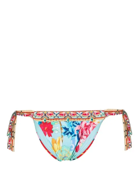 Camilla floral-print bikini bottoms Green 00019760