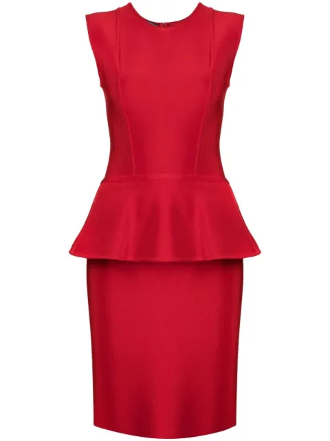 Herve L. Leroux peplum pencil dress Red 212311