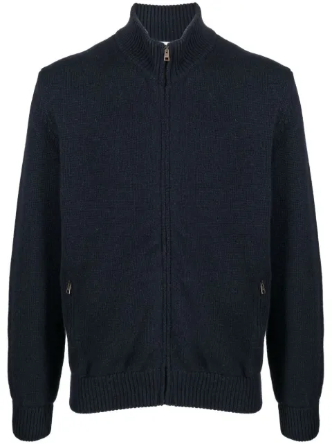 Boglioli zip-up cashmere jumper Blue 91522FB2807