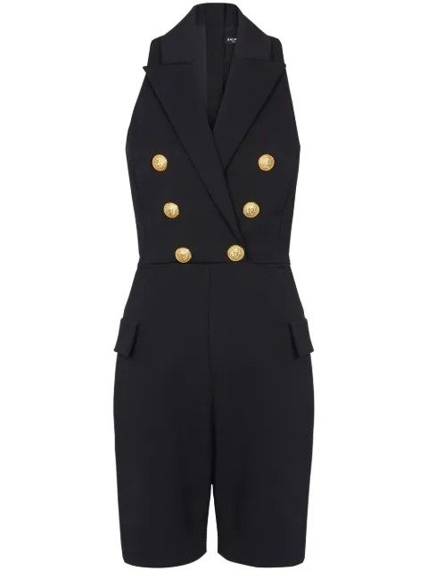Balmain peak-lapels double-breasted playsuit Black AF1PT040CC77