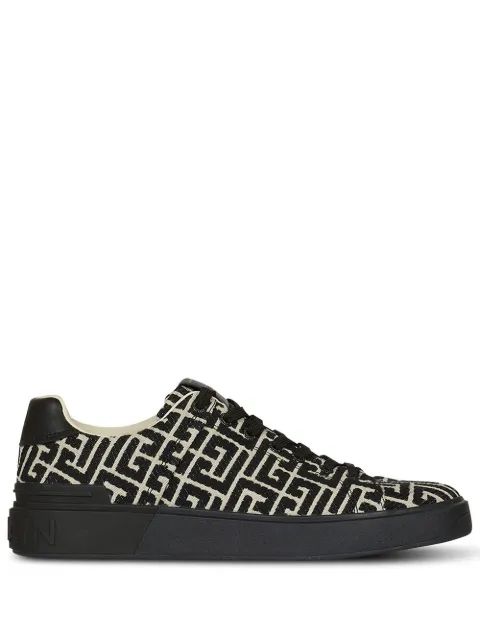 Balmain B-Court monogram sneakers Black CM1VI288TJCM