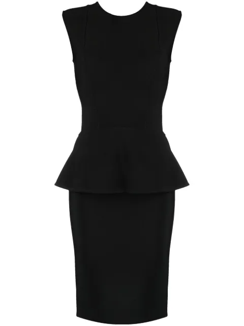 Herve L. Leroux peplum-waist dress Black 212311BK