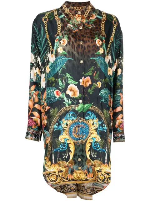 Camilla graphic-print tunic shirt Multicolour 00018923