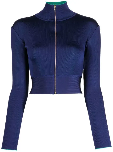 Herve L. Leroux double faced knit cardigan Blue 2222308428