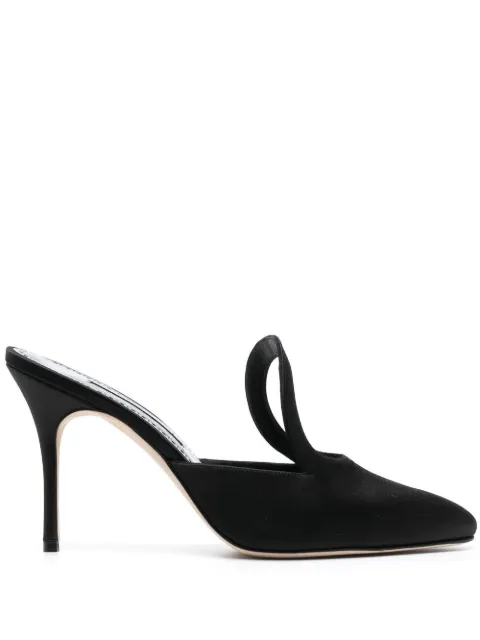 Manolo Blahnik Fugati 100mm heeled mules Black 4221330