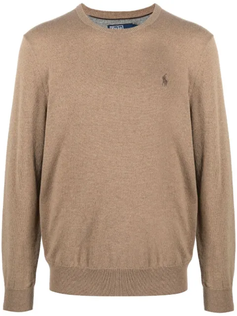 Polo Ralph Lauren Polo Pony-embroidered wool jumper Brown 710876714011
