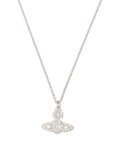 Vivienne Westwood Grace Bas Relief orb-pendant necklace Silver 6302009202P116CN