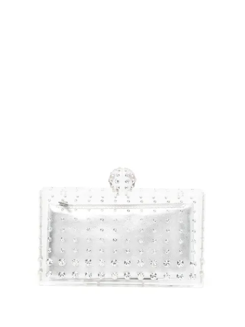 Aquazzura Tequila rhinestone-embellished clutch bag Neutrals TQLCLUC0RNSTCS