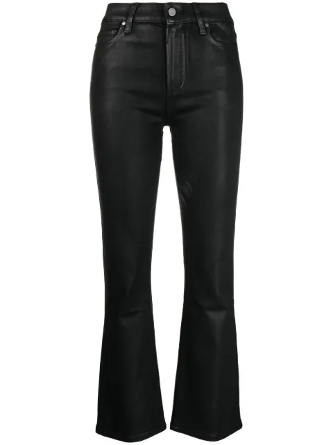 PAIGE Claudine coated flared jeans Black 56409013364