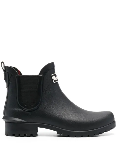 Barbour logo-patch ankle boots Black LRF0066LRF