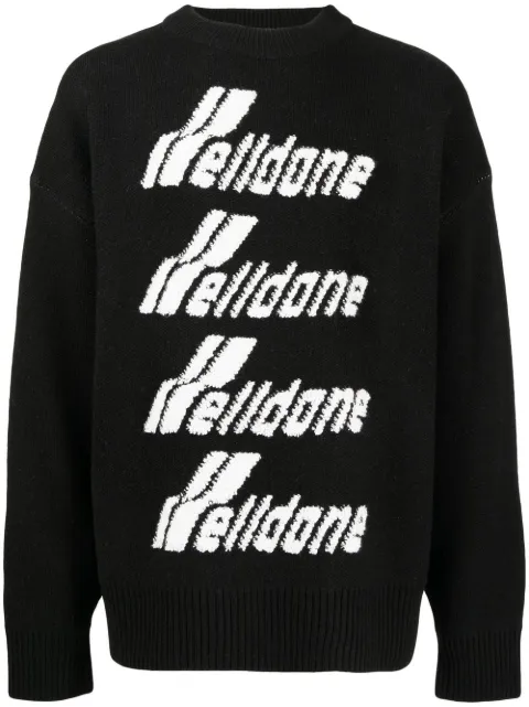 We11done logo-embroidered jumper Black WDKO122666UBK