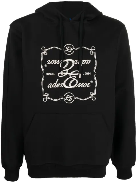 Ader Error Decal logo hoodie Black BLAFWHD08BK