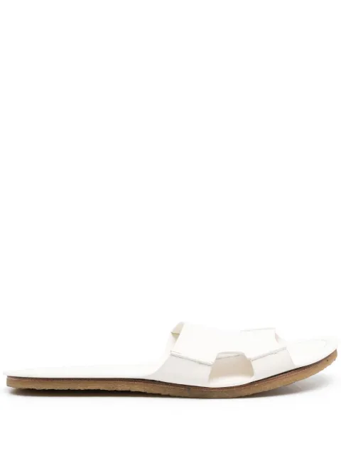 The Row cut-out faux-leather sandals Neutrals F1292L74