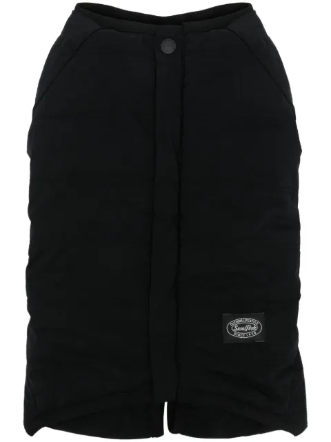 Snow Peak logo-patch dog parka Black DS22AU001
