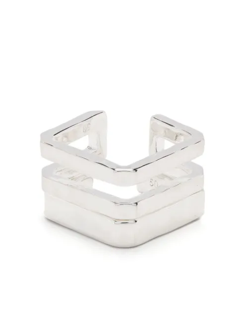 Zadig&Voltaire brass angular ring Silver OWJW00568