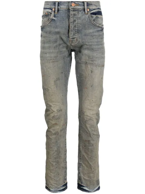 Purple Brand distressed slim-fit jeans Blue P005IORS123