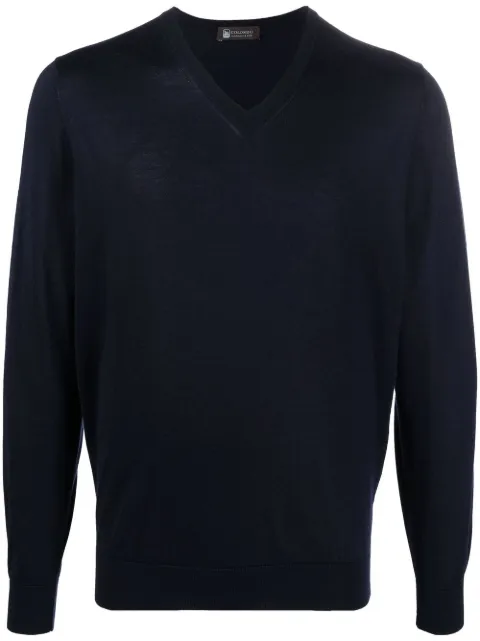 Colombo slim-cut cashmere jumper Blue MA3419F0315