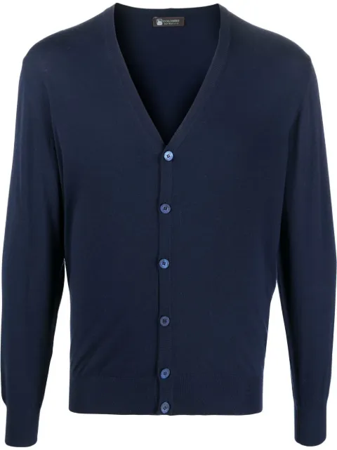 Colombo button-down knit cardigan Blue M3416X