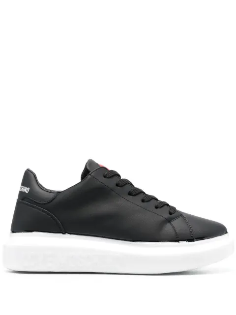 Love Moschino low-top lace-up sneakers Black JA15174G0FI
