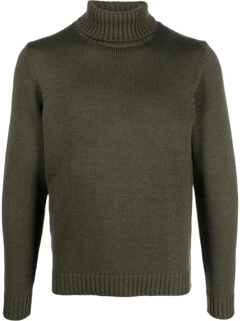 Zanone roll-neck wool sweater Green 812516ZR229