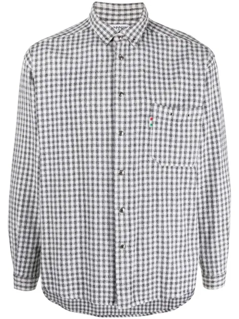 Moschino Pre-Owned 1990s checkered press-stud shirt Black MOS250HF